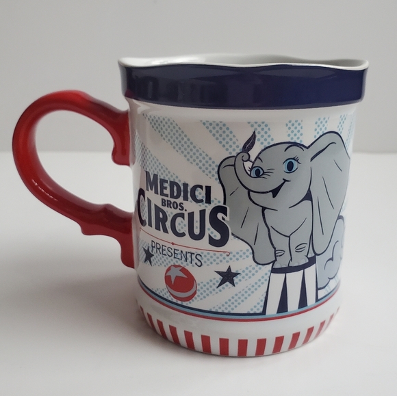 Disney Dumbo Flying Elephant Mug X Large Red White & Blue Medici Bros. Circus - Picture 3 of 6